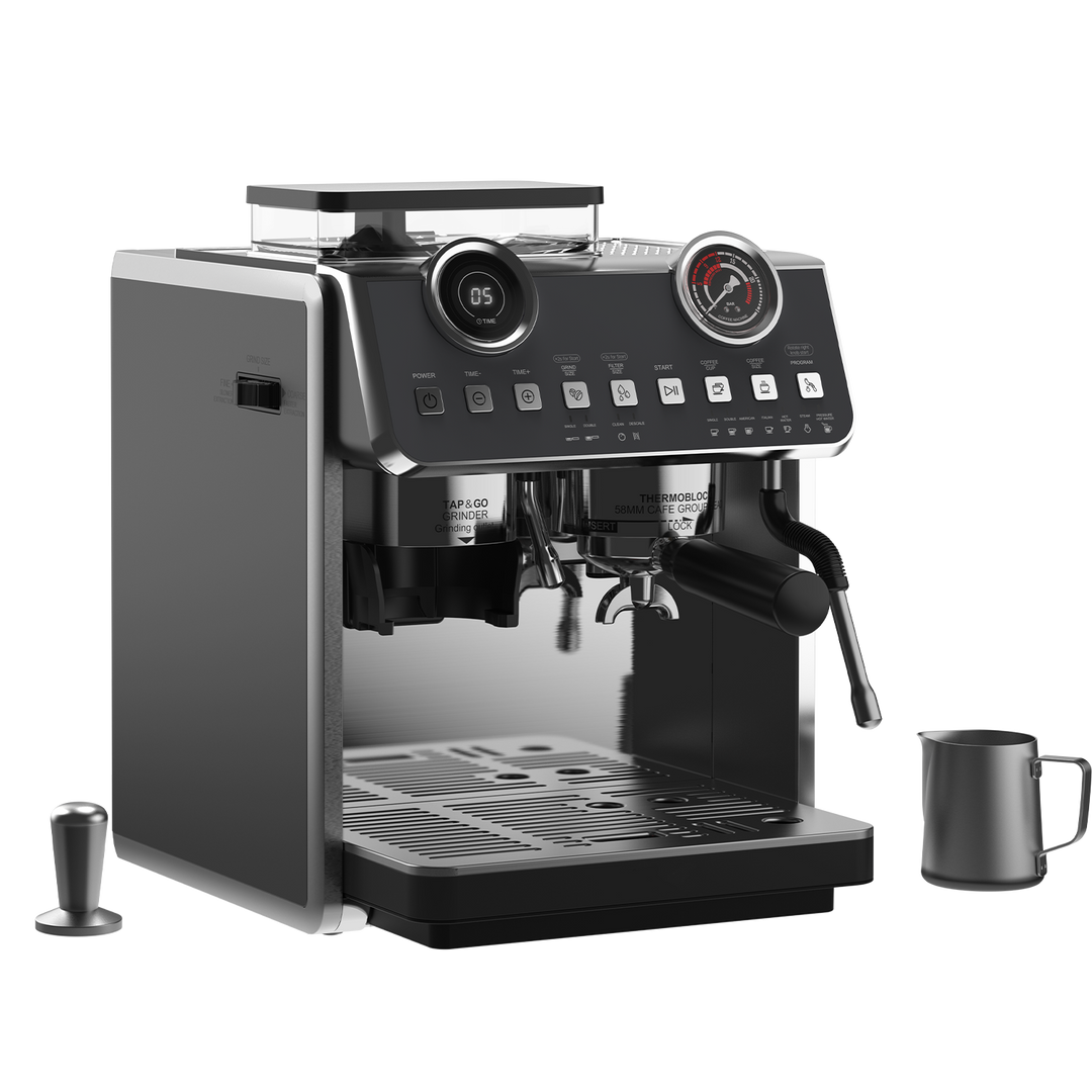 Machine à café espresso avec Bean Grinder EM653 Avec Broyeur