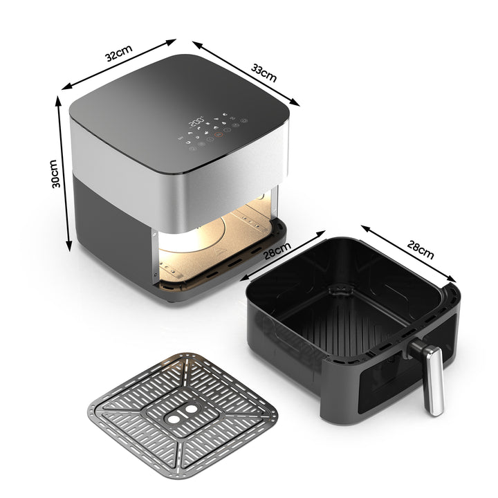 Friteuse Sans Huile 9L Air Fryer AF08010 avec Fenêtre Visible