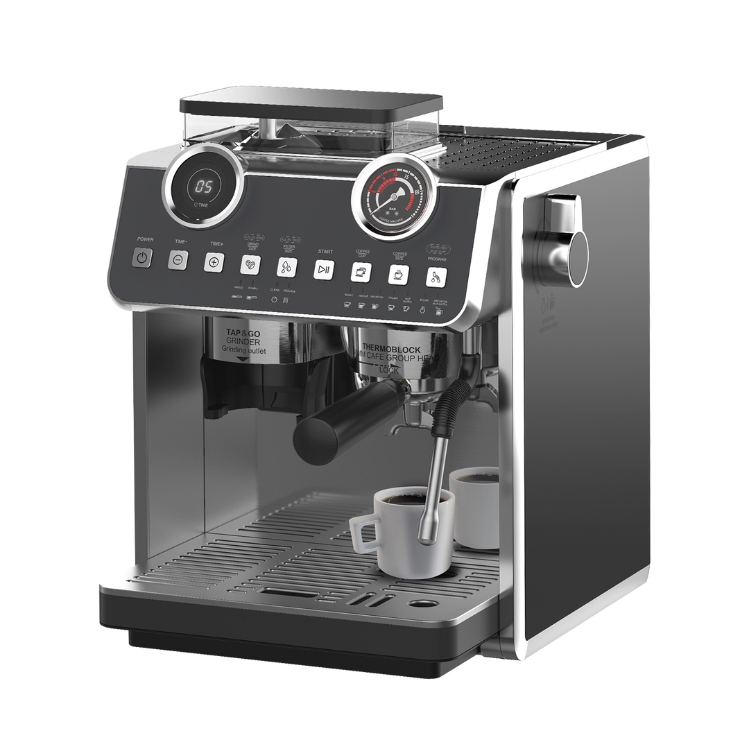 Machine à café espresso avec Bean Grinder EM653 Avec Broyeur