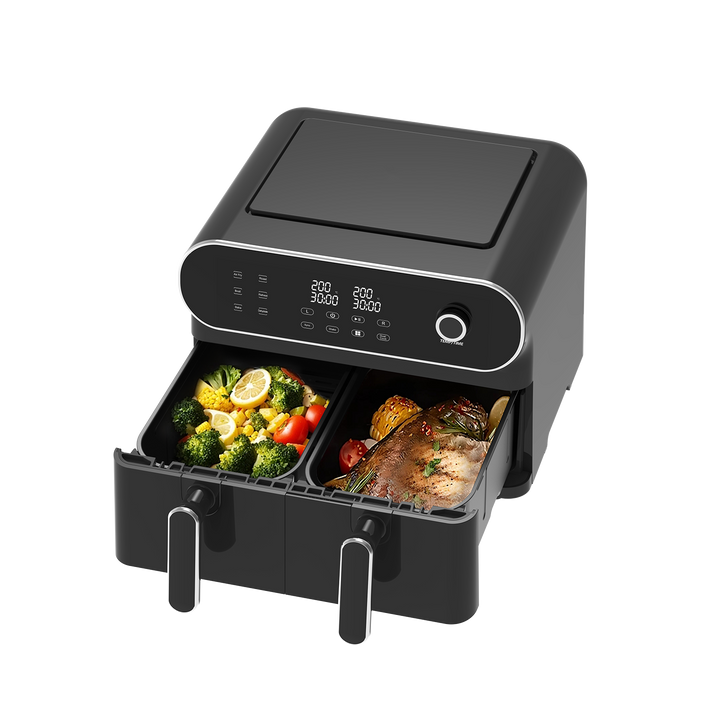 Double Zone Friteuse à air chaud AFT11001A 11L, 2 x 5, 1700 watt