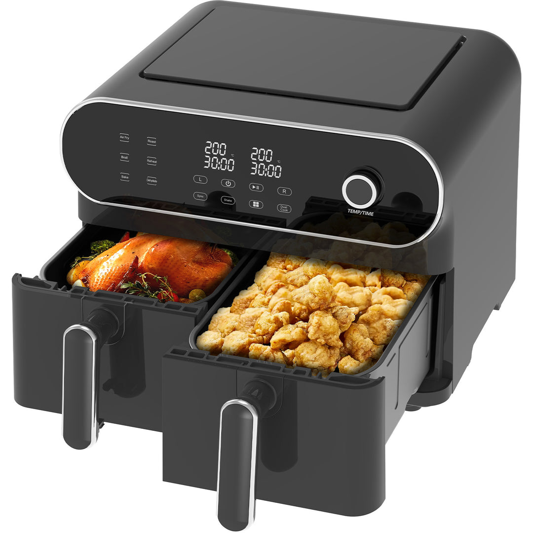Double Zone Friteuse à air chaud AFT11001A 11L, 2 x 5, 1700 watt