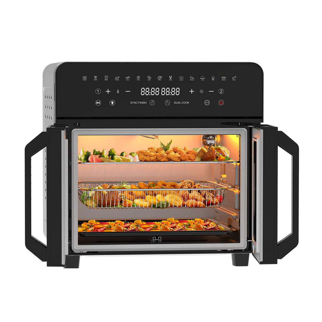Double zone Friteuse à air chaud AFTO-2301DT 23L Noir