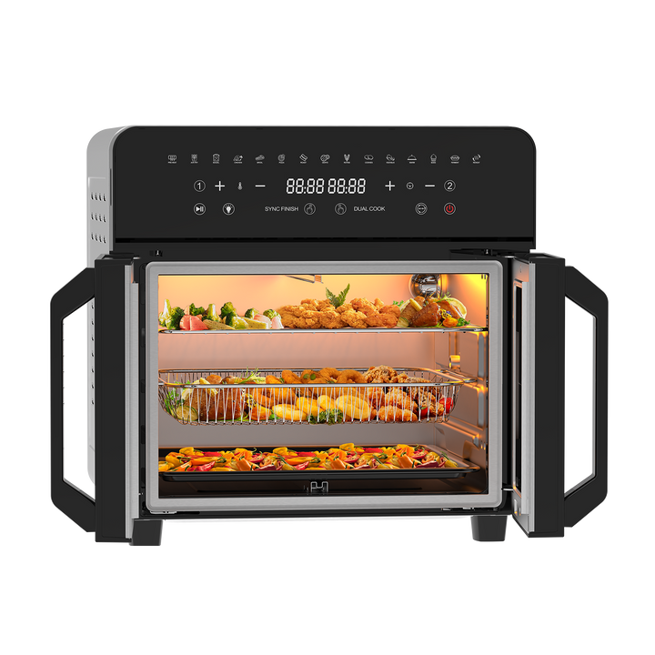 Double zone Friteuse à air chaud AFTO-2301DT 23L Noir