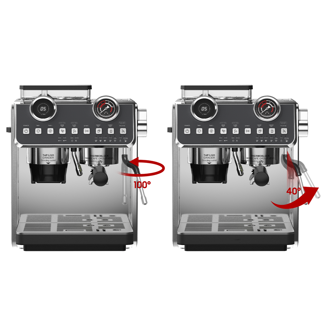 Machine à café espresso avec Bean Grinder EM653 Avec Broyeur