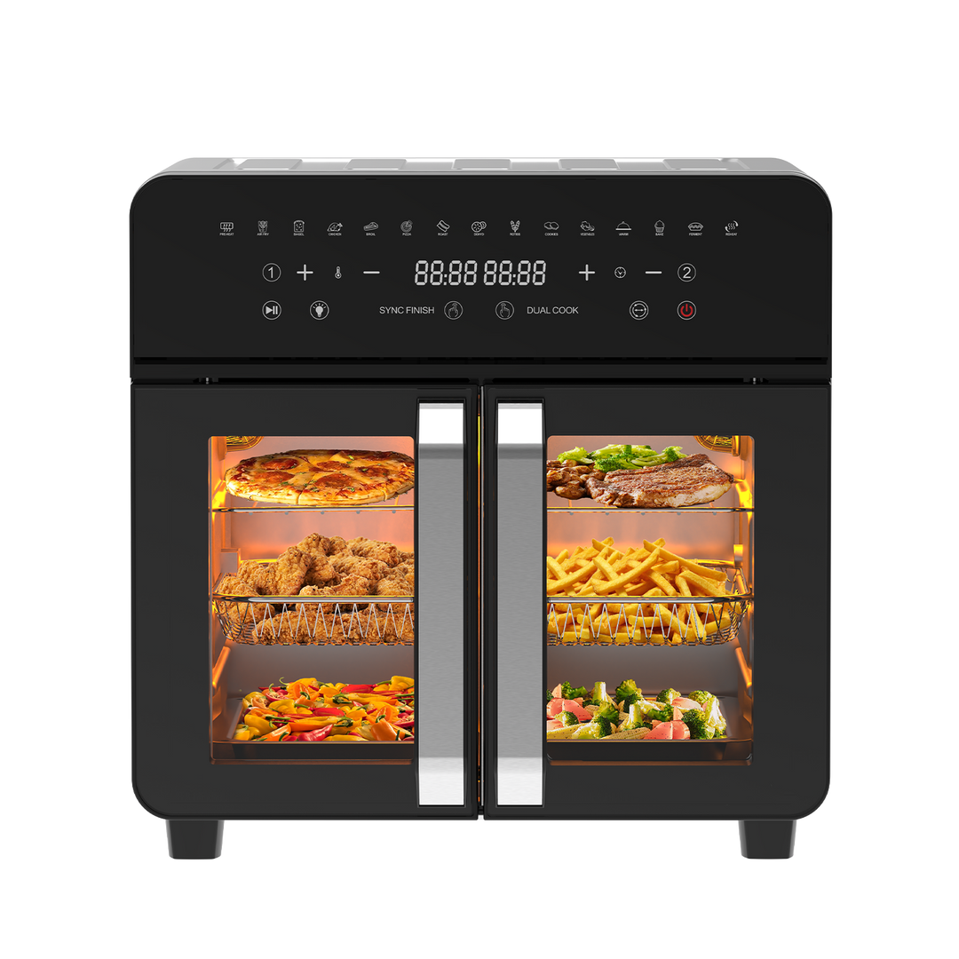 Double zone Friteuse à air chaud AFTO-2301DT 23L Noir