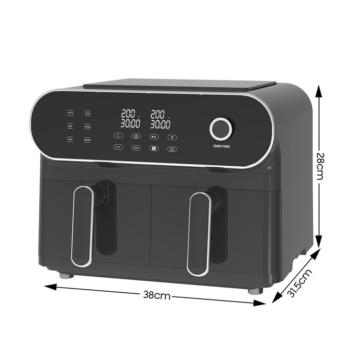 Double Zone Friteuse à air chaud AFT11001A 11L, 2 x 5, 1700 watt
