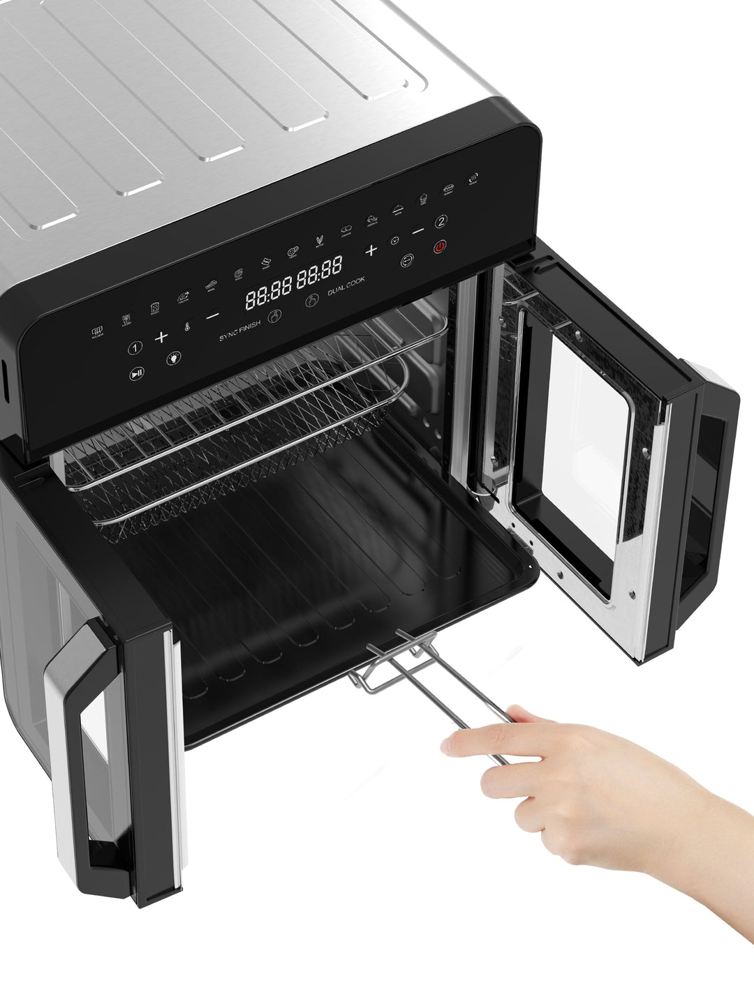 Double zone Friteuse à air chaud AFTO-2301DT 23L Noir