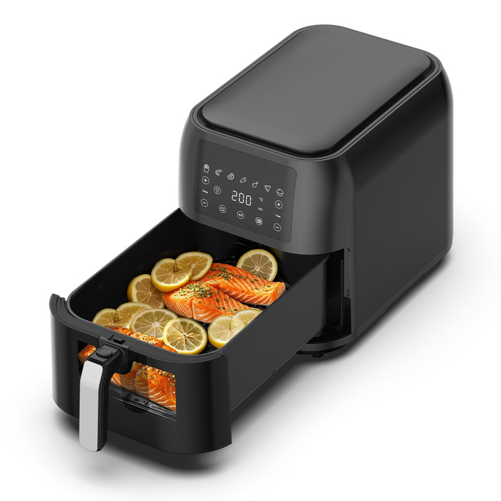 Friteuse à Air Sans Huile AF8008 8.5L XXL Air Fryer avec Grande Fenêtre