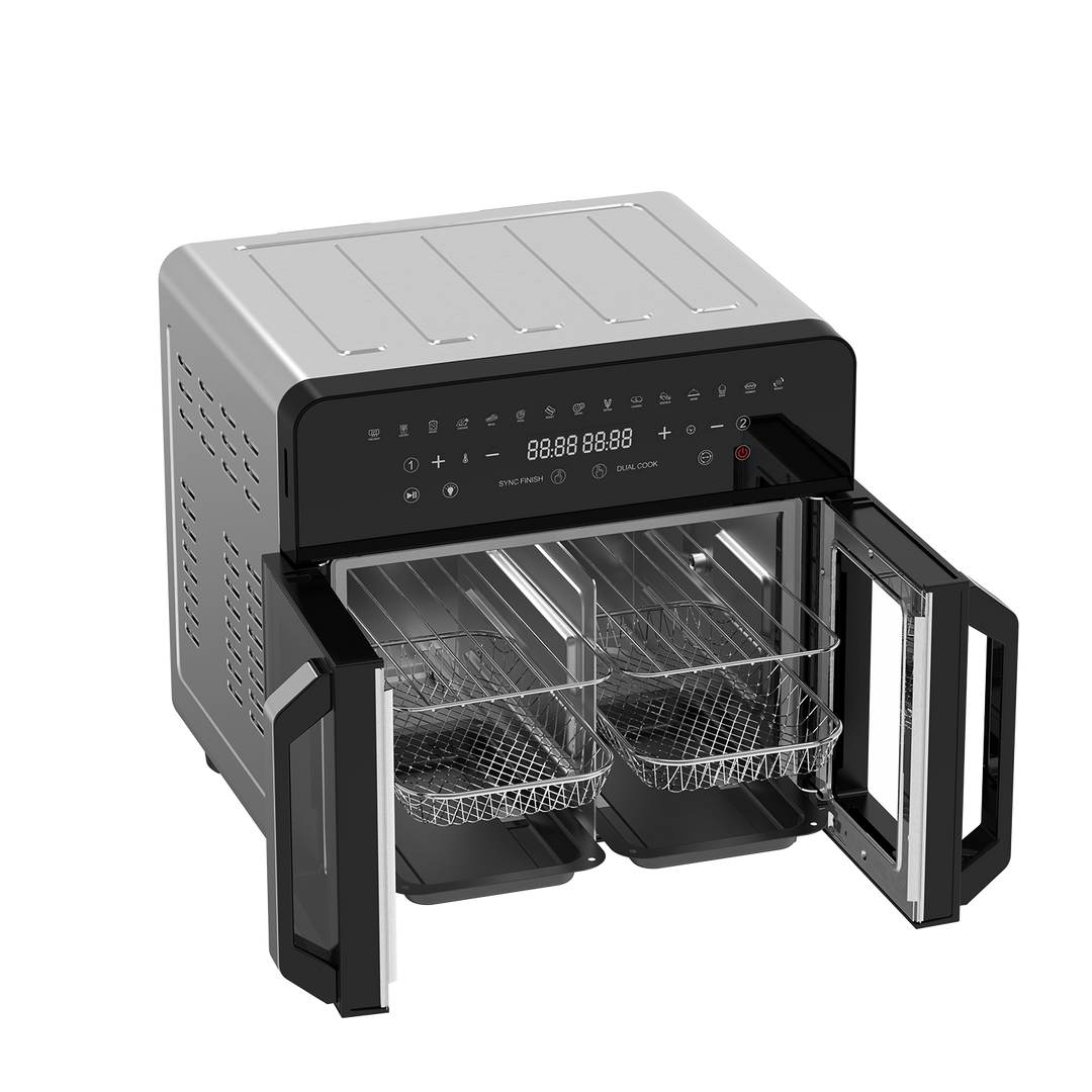Double zone Friteuse à air chaud AFTO-2301DT 23L Noir
