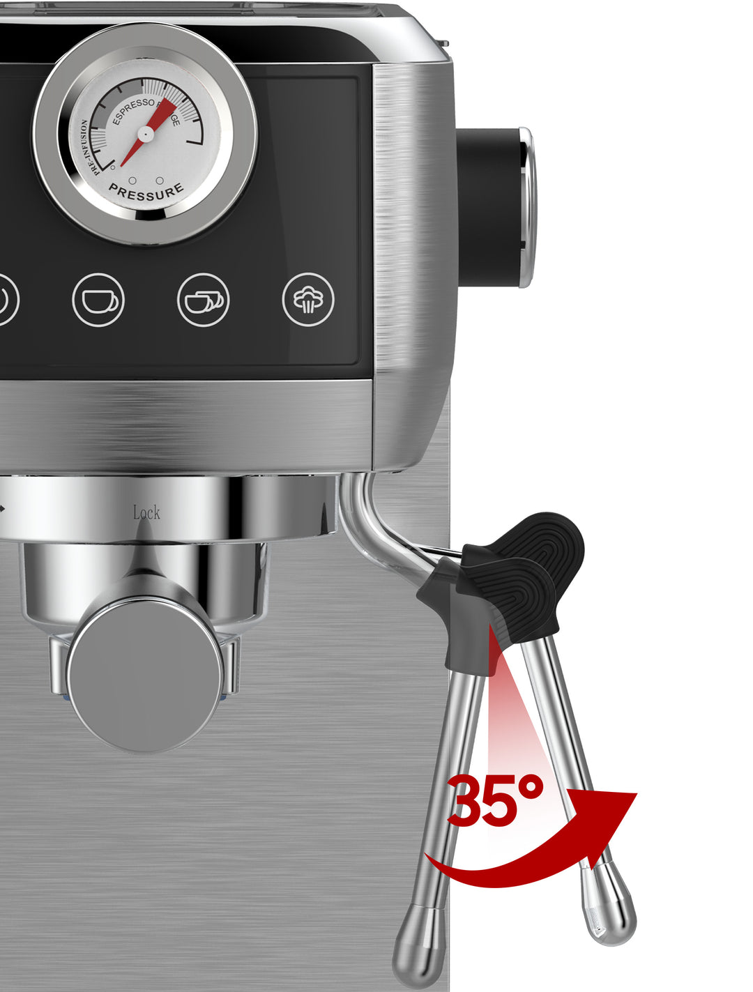 Machine à Café Semi-Automatique CM1665B 1350W, 20 Bar cafetiere filtre 1,3 L